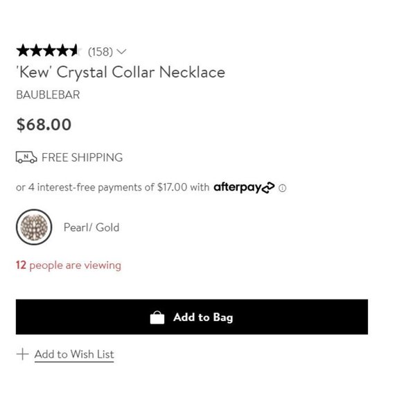 Nordstrom BaubleBar 'Kew' Crystal Collar Statement Necklace - Picture 5 of 5